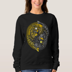 Cute Uggla Women Manar Mystic Yin Yang Ugglor T Shirt