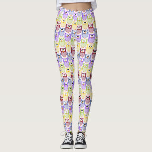Cute Ugglor, Uggla Mönster, Baby, Ugglor,, färgsta Leggings