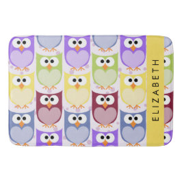 Cute Ugglor, Uggla Mönster, Colorful Ugglor, ditt  Badrumsmatta