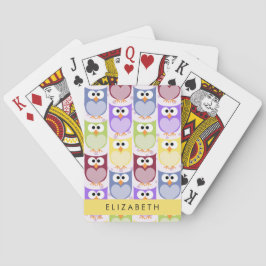 Cute Ugglor, Uggla Mönster, Colorful Ugglor, ditt  Casinokort