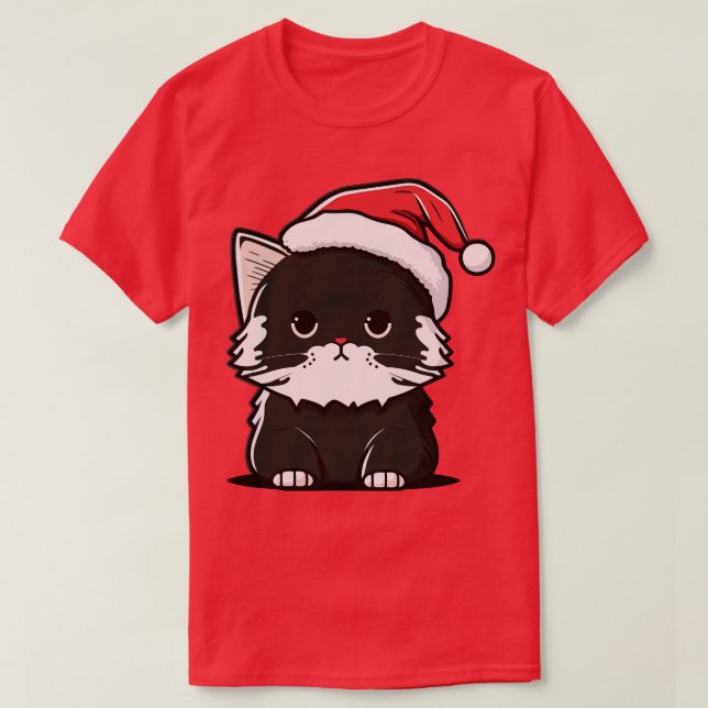 Cute Ugly jul Cat Gift Funny Kat jul 2 T Shirt (Design framsida)