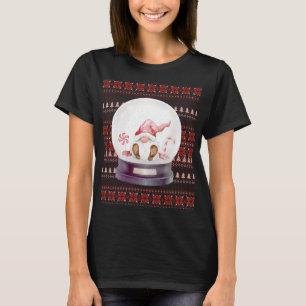 Cute Ugly jultomten Gnome i Snö Globe T Shirt