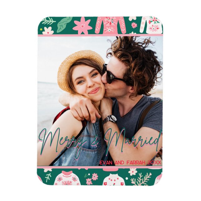 Cute Ugly Sweater Första julen, gift Magnet (Vertikal)