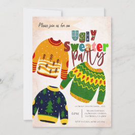 Cute Ugly Sweater-julfest-inbjudan