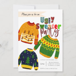 Cute Ugly Sweater-julfest-inbjudan