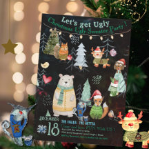 Cute Ugly Sweater-julfest-inbjudan