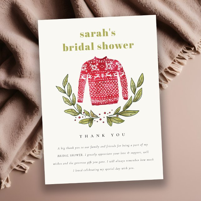 Cute Ugly Sweater Winter-julets Möhippa Tack Kort (Skapare uppladdad)