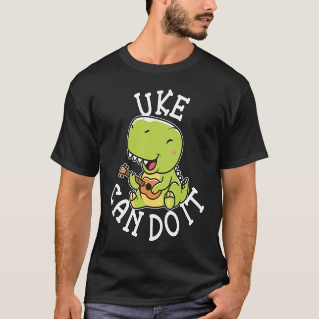 Cute Uke Can Do It Ukulele Player T Shirt (Framsida)