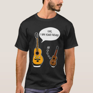 Cute Uke I är din Far I Ukulele Guitar T Shirt