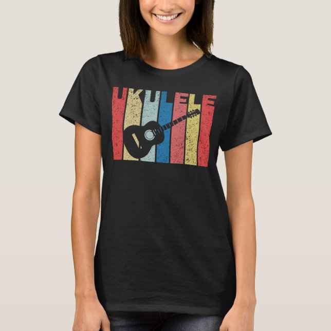 Cute Uke Tees Ukulele Player T Shirt (Framsida)