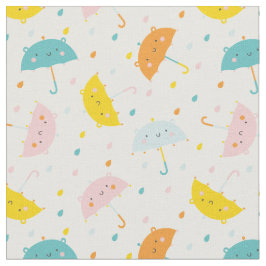 Cute Umbrellas and Raindros Tyg