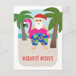 Cute und Tropical jultomten i juli Helg Vykort