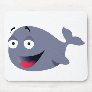 Cute und Whale Party Teckning Musmatta