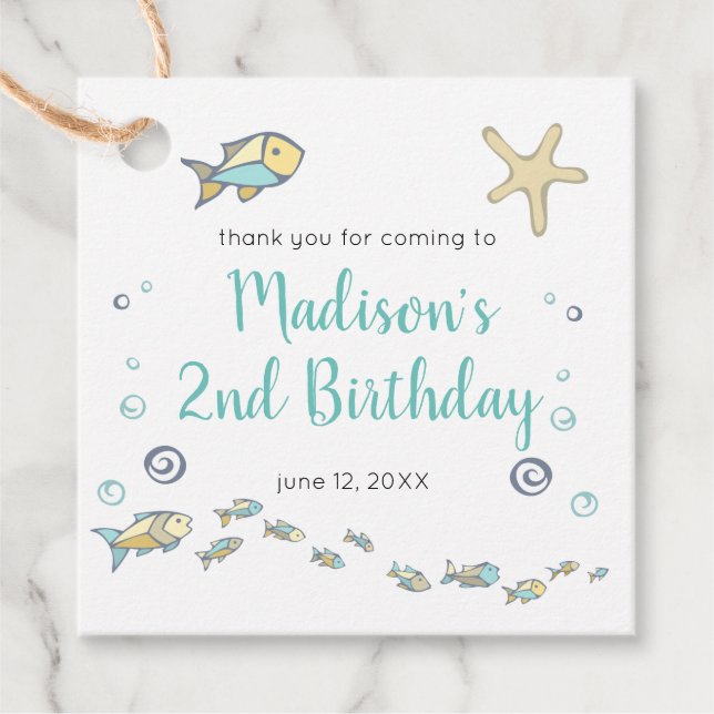 Cute under Havsdag Gåvor Etiketter (Framsida)