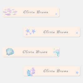 Cute under Havsdagskorgen Namn Clothing Klistermärke