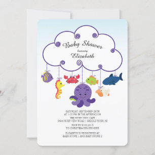 Cute under inbjudningar till Sea Baby Shower