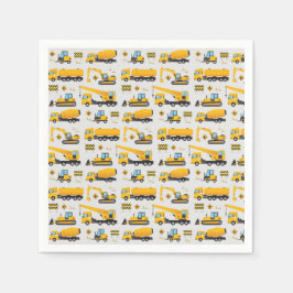 Cute under konstruktion Verktyg för Party Decor Pa Pappersservett