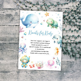 Cute under Sea Baby Shower Bokar för baby Tilläggskort