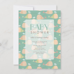 Cute under Sea Baby Shower Inbjudan