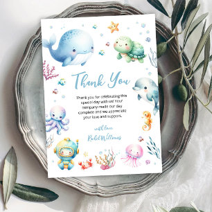 Cute under Sea Baby Shower Tack Kort