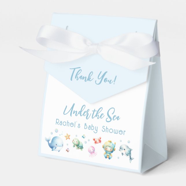 Cute under Sea Baby Shower Tack Presentaskar (Framsidan Sidan)