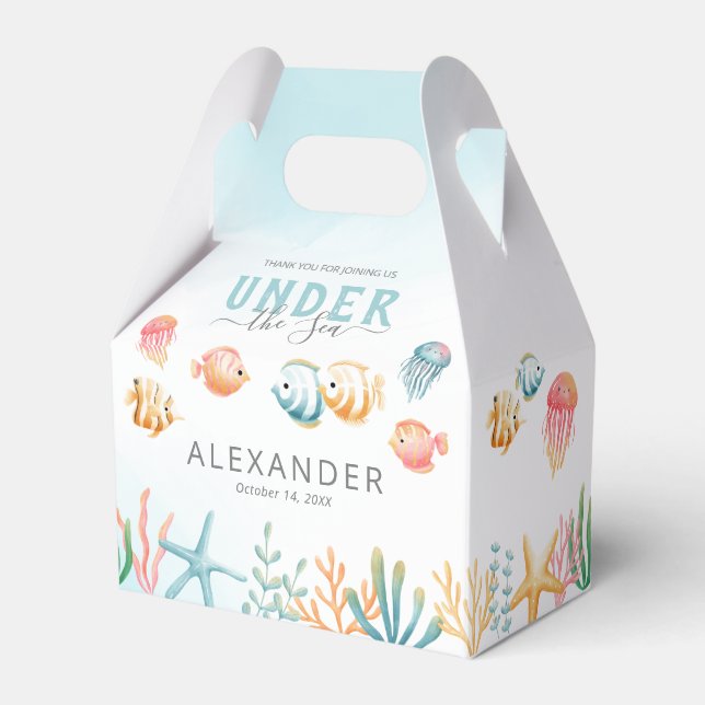 Cute under Sea Barns födelsedag favoritbox Presentaskar (Framsidan Sidan)