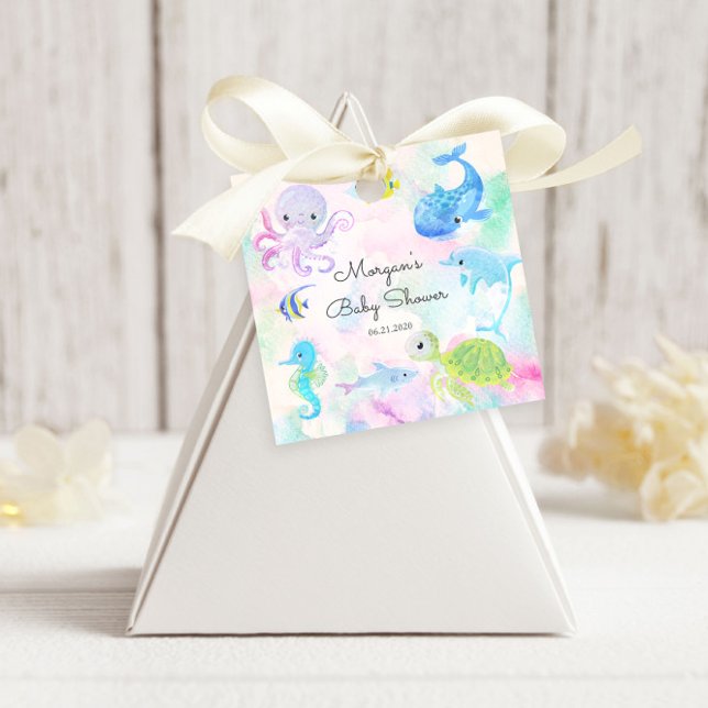 Cute under Sea Creator Baby Shower Gåvor Etiketter (Skapare uppladdad)