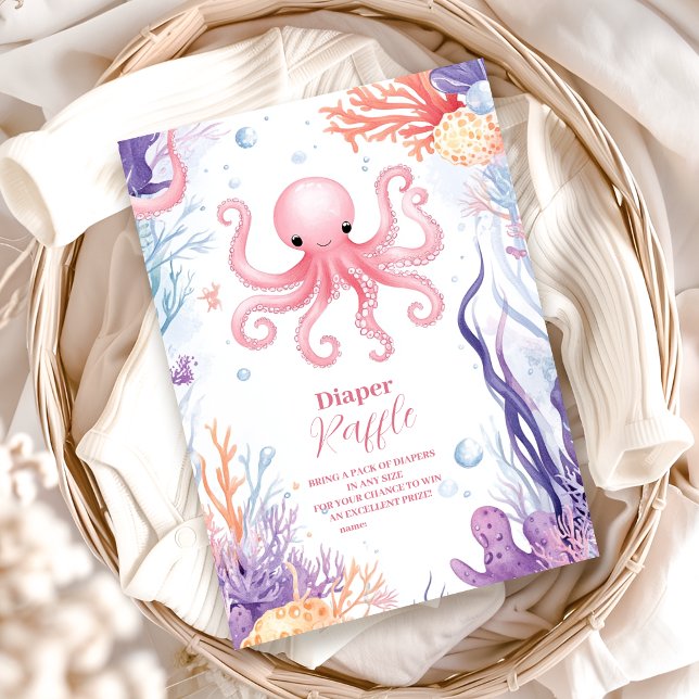 Cute under Sea Diapper Raffle Tilläggskort (Skapare uppladdad)