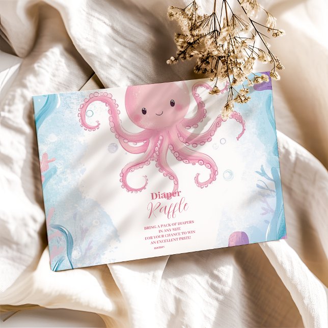 Cute under Sea Diapper Raffle Tilläggskort (Skapare uppladdad)