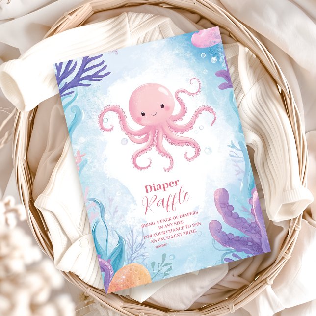 Cute under Sea Diapper Raffle Tilläggskort (Skapare uppladdad)