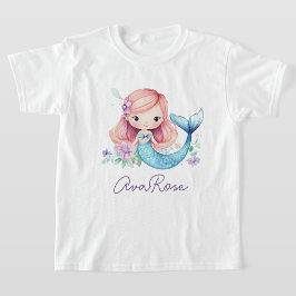 Cute under Sea Girl Sjöjungfru Personlig T Shirt