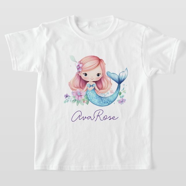 Cute under Sea Girl Sjöjungfru Personlig T Shirt (Skapare uppladdad)