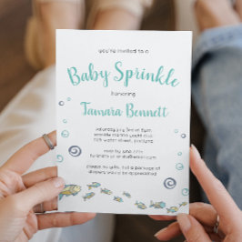 Cute under Sea Ocean Baby Sprinkle-inbjudan Inbjudningar