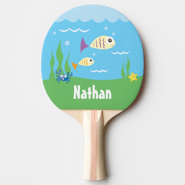 Cute under Sea Ocean Fish Starfish and Crab Pingisracket (Framsidan)