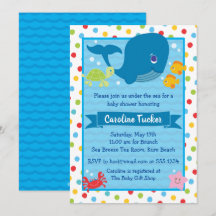 Cute under Sea Whale Ocean Baby Shower