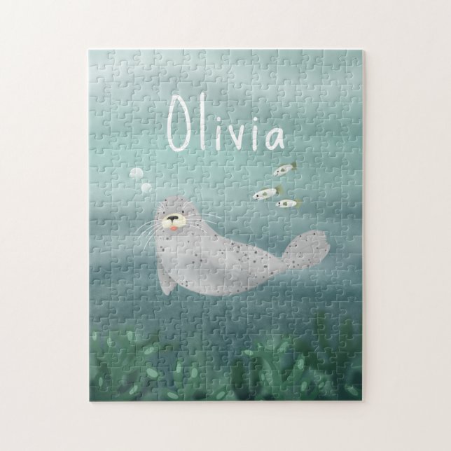 Cute under sjöförseglingsmyggor pussel (Vertikal)