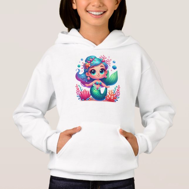 Cute under vatten, sjöjungfru t shirt (Framsida)