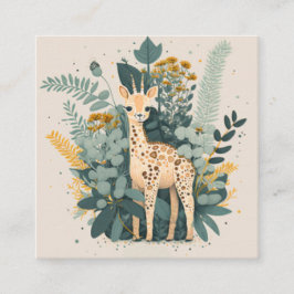 Cute underbar giraffe i trädgården tilläggskort