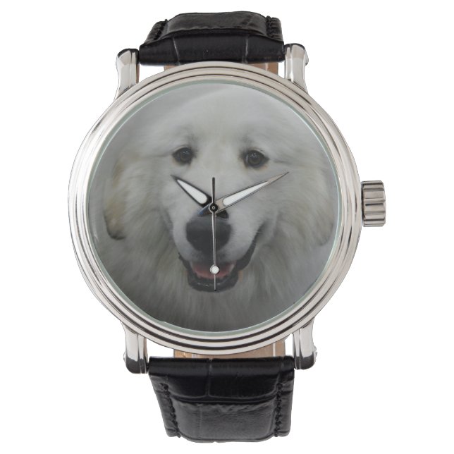 Cute Underbar White Pyrenees Armbandsur (Framsida)