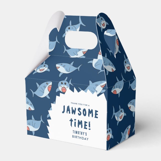 Cute Underbar White Shares Ocean Födelsedagsfest Presentaskar (Framsidan Sidan)