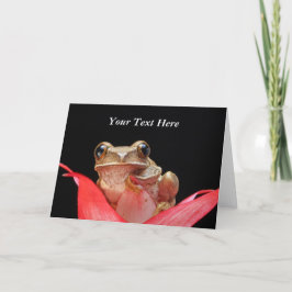 Cute, underbart Frog in Lily - Greeting Card-mall Kort