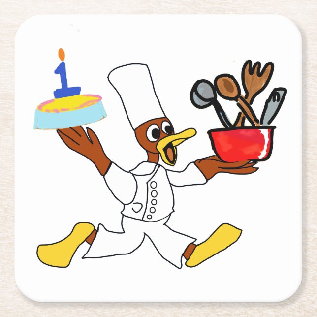 Cute Underlägg Papper Kvadrat (Framsidan)