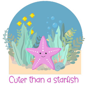 Cute Undersea Citote Starfish Illustration T Shirt