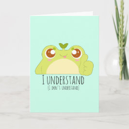 Cute Understand Grönt Frog Kort