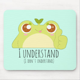 Cute Understand Grönt Frog Musmatta