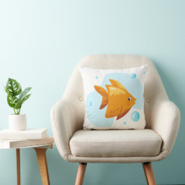 Cute undervattensvärlden. Havets liv. Fisk Kudde