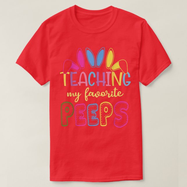 Cute undervisar min favoritlärare Peeps Lycklig Ös T Shirt (Design framsida)