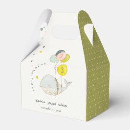 Cute Underwater Balloon Heart Whale Barns födelsed Presentaskar