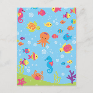 Cute Underwater Scene Vykort