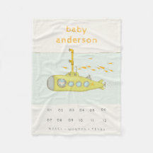 Cute Underwater Subsea Monogram Baby milsten